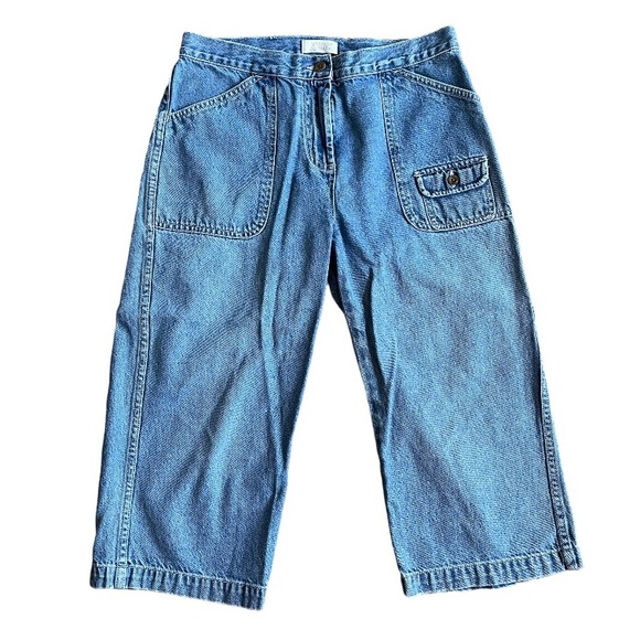 Christopher & Banks Capri Jeans Size 4 90s Retro Denim Capris 100% Cotton - Picture 1 of 13